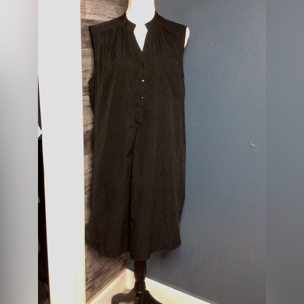 Black 1x Sleeveless Mock Neck Sheath Dress by Truth (0158)